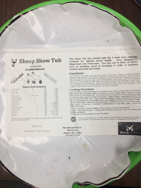 Sheep Show Tub - 10 lbs
